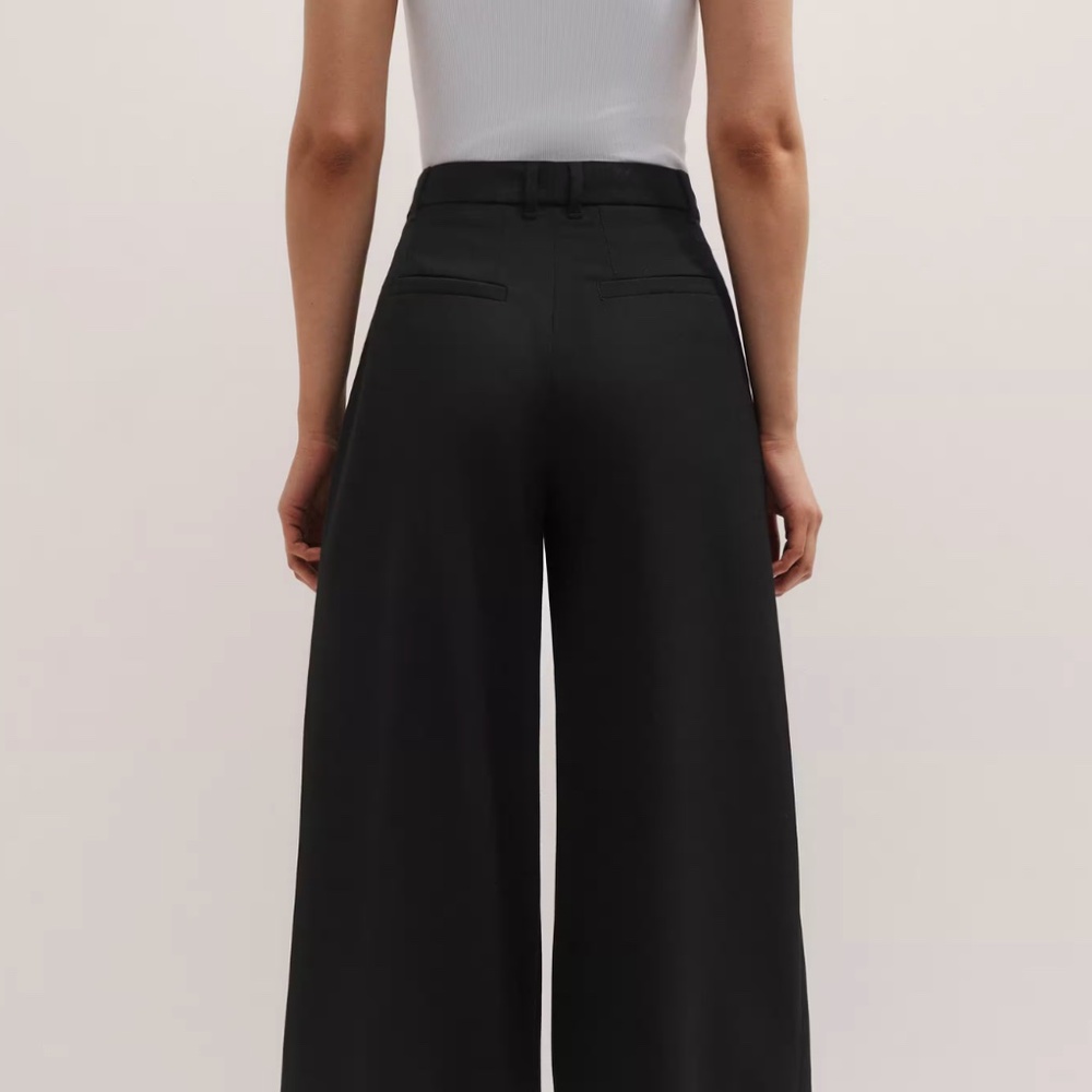 ME+EM, Black, Wide Leg, Wool Blend, Pants, Size 2/4  (Sz 4 alter waist to sz 2) - Picture 3 of 15